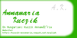 annamaria kuczik business card